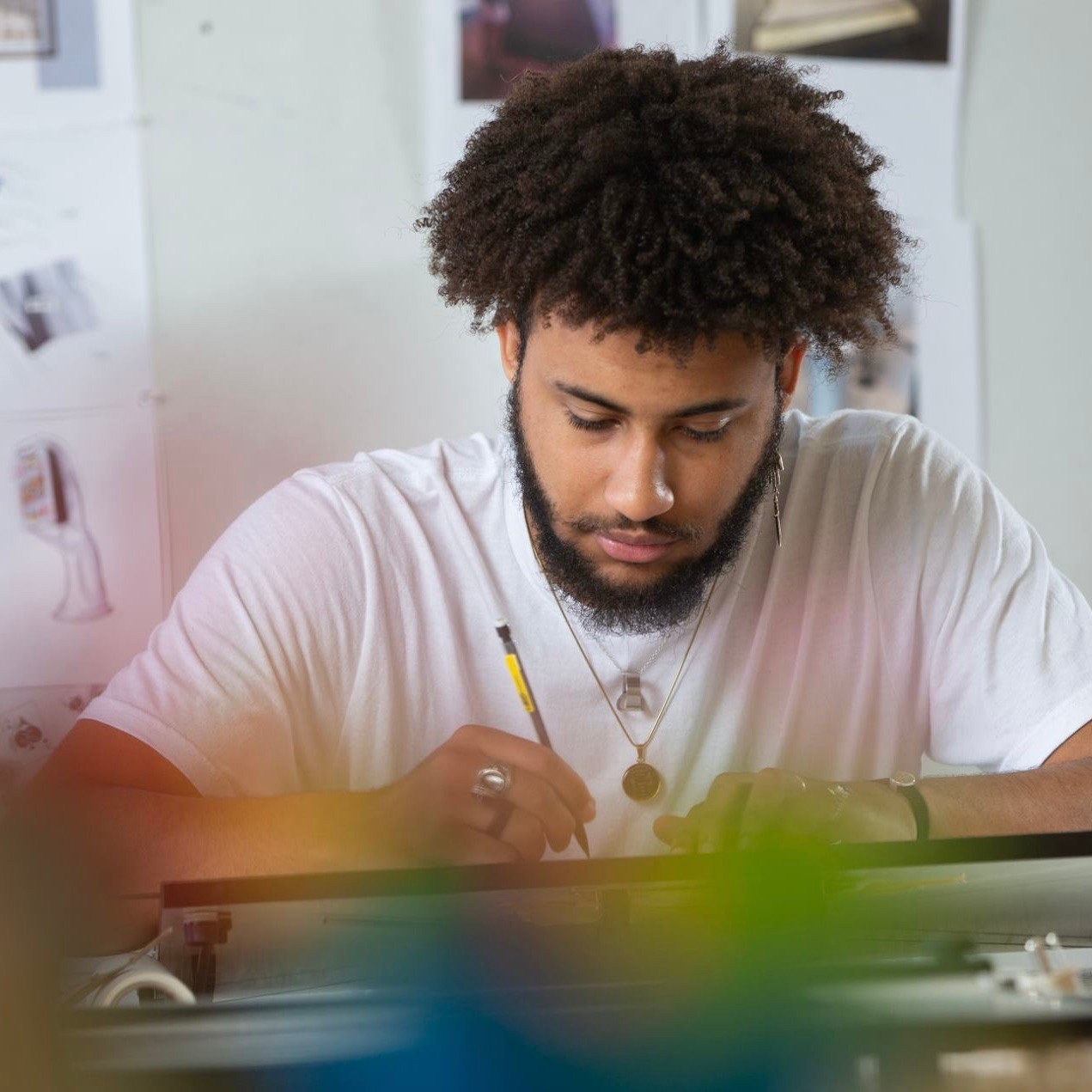 Master of Design student researching.