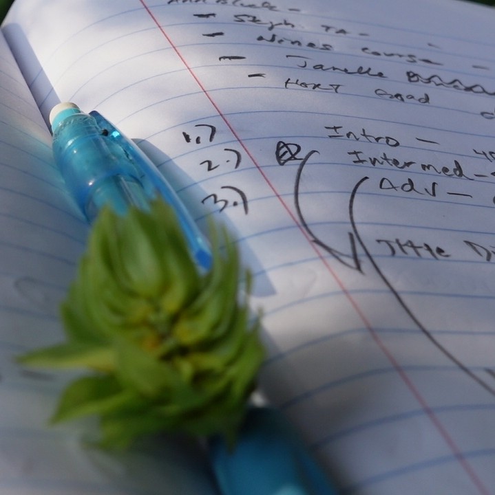 Hops on student notes.