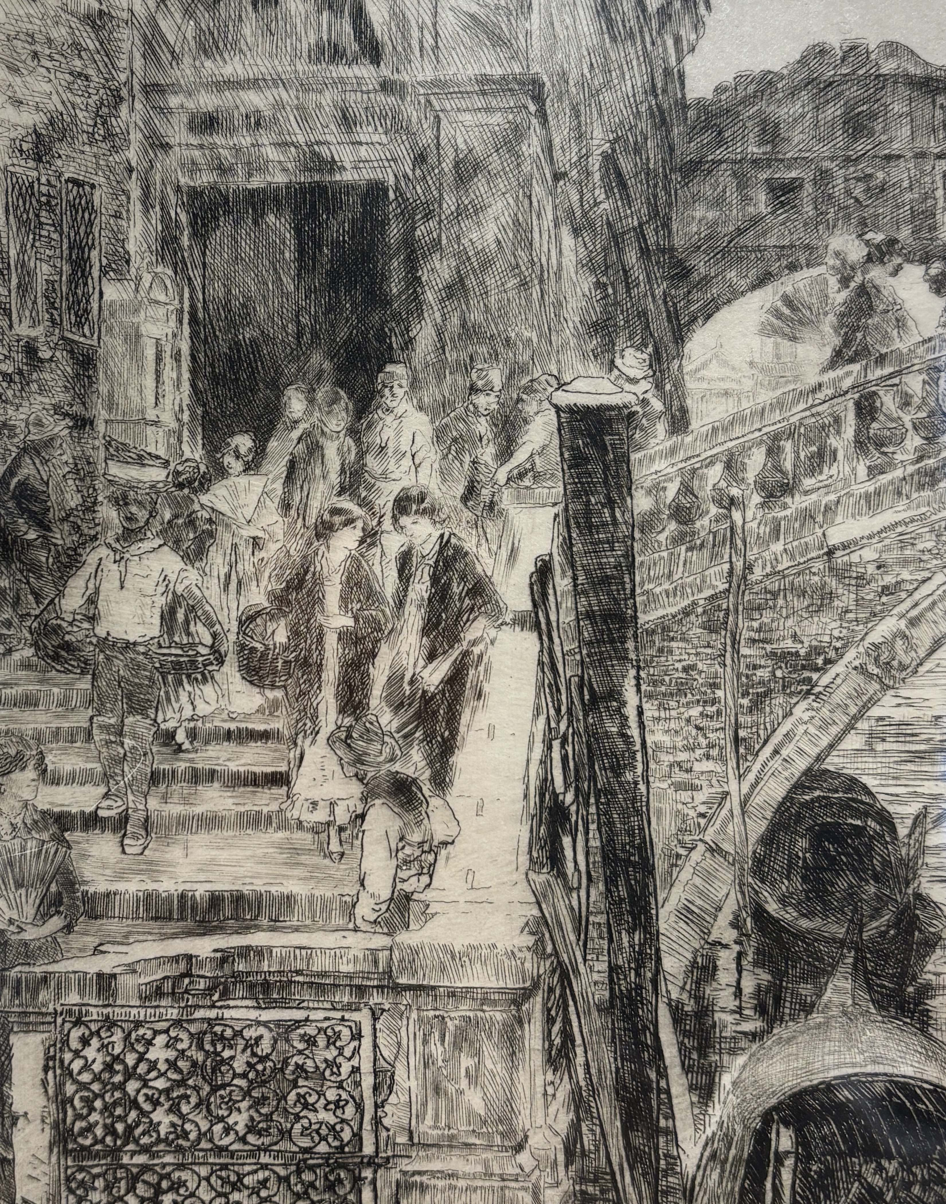 Frank Duveneck, "Bridge of Sighs (first plate)", detail.
