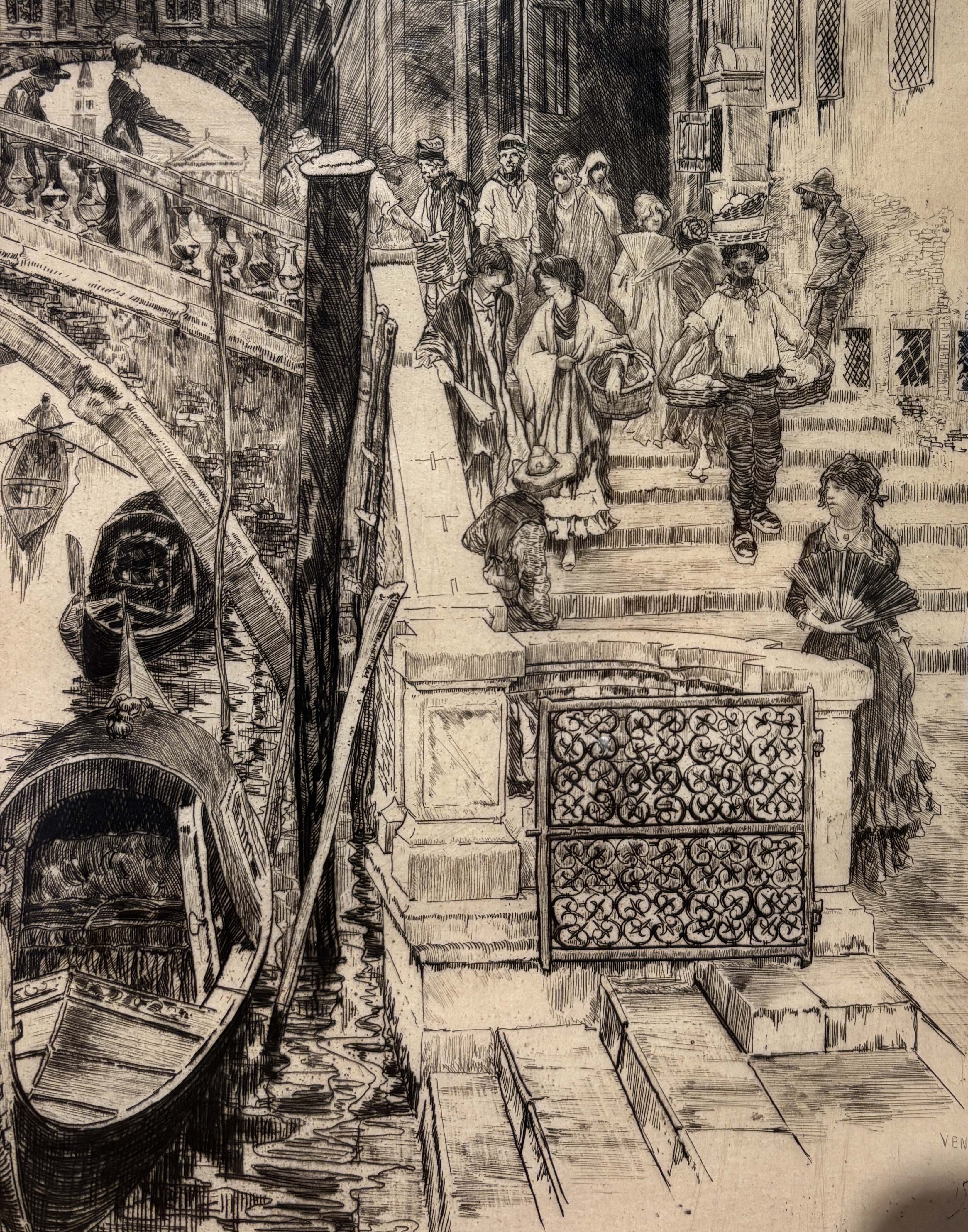 Frank Duveneck, "Bridge of Sighs (second plate)", detail.