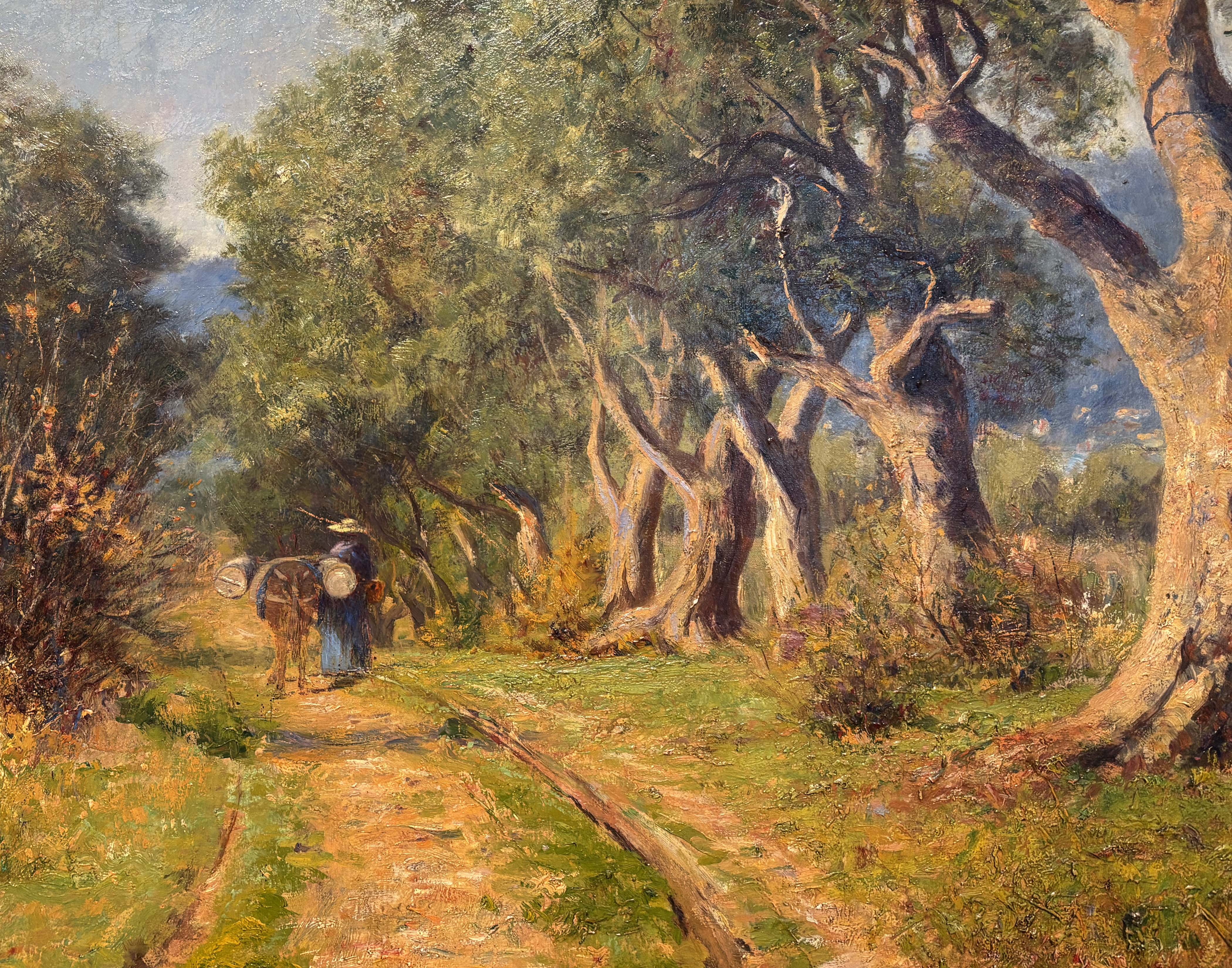 Lewis Henry Meakin, "Road and Orchard near Antibes", detail.