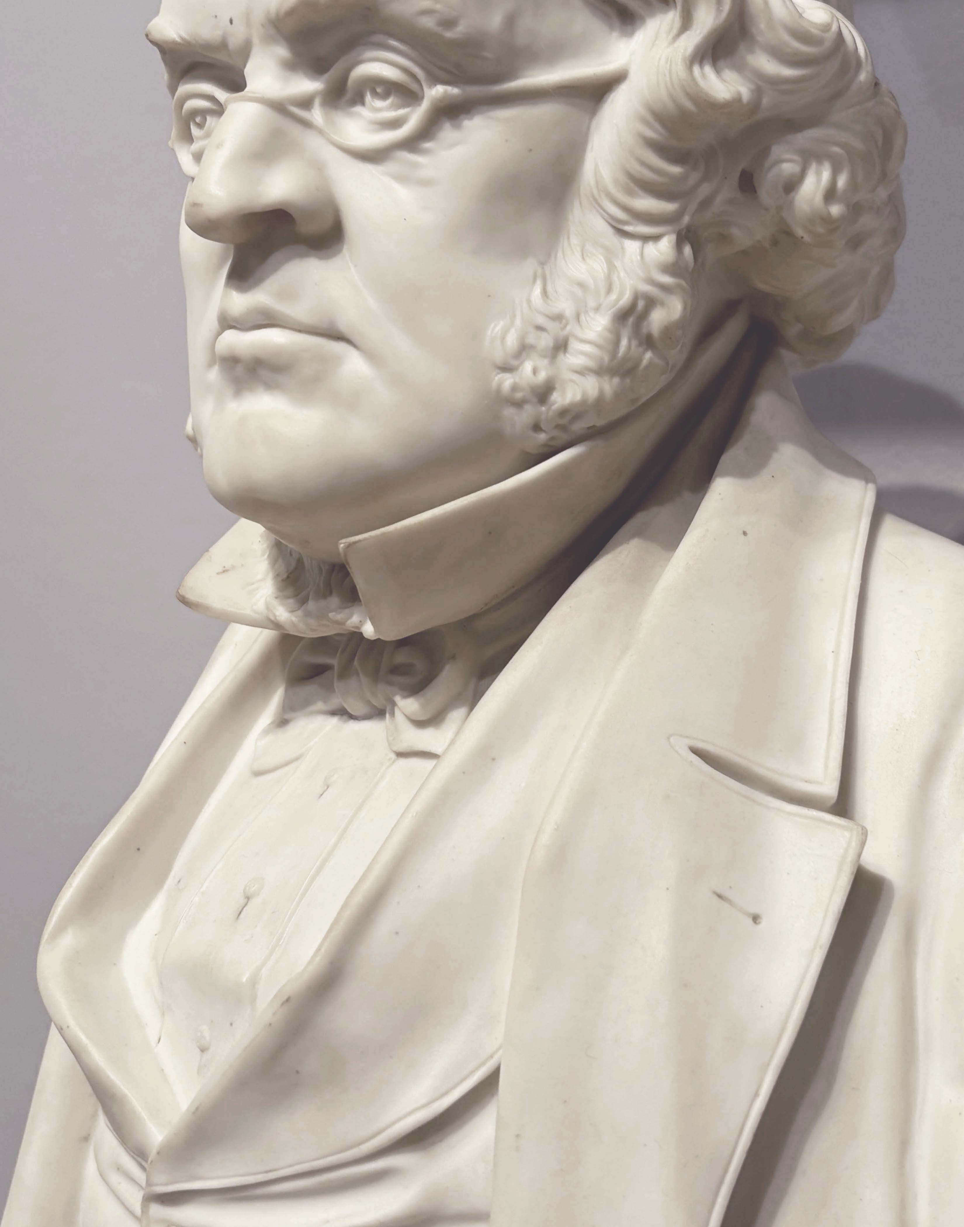 unknown, "Bust of William Mackpiece Thackery", detail.