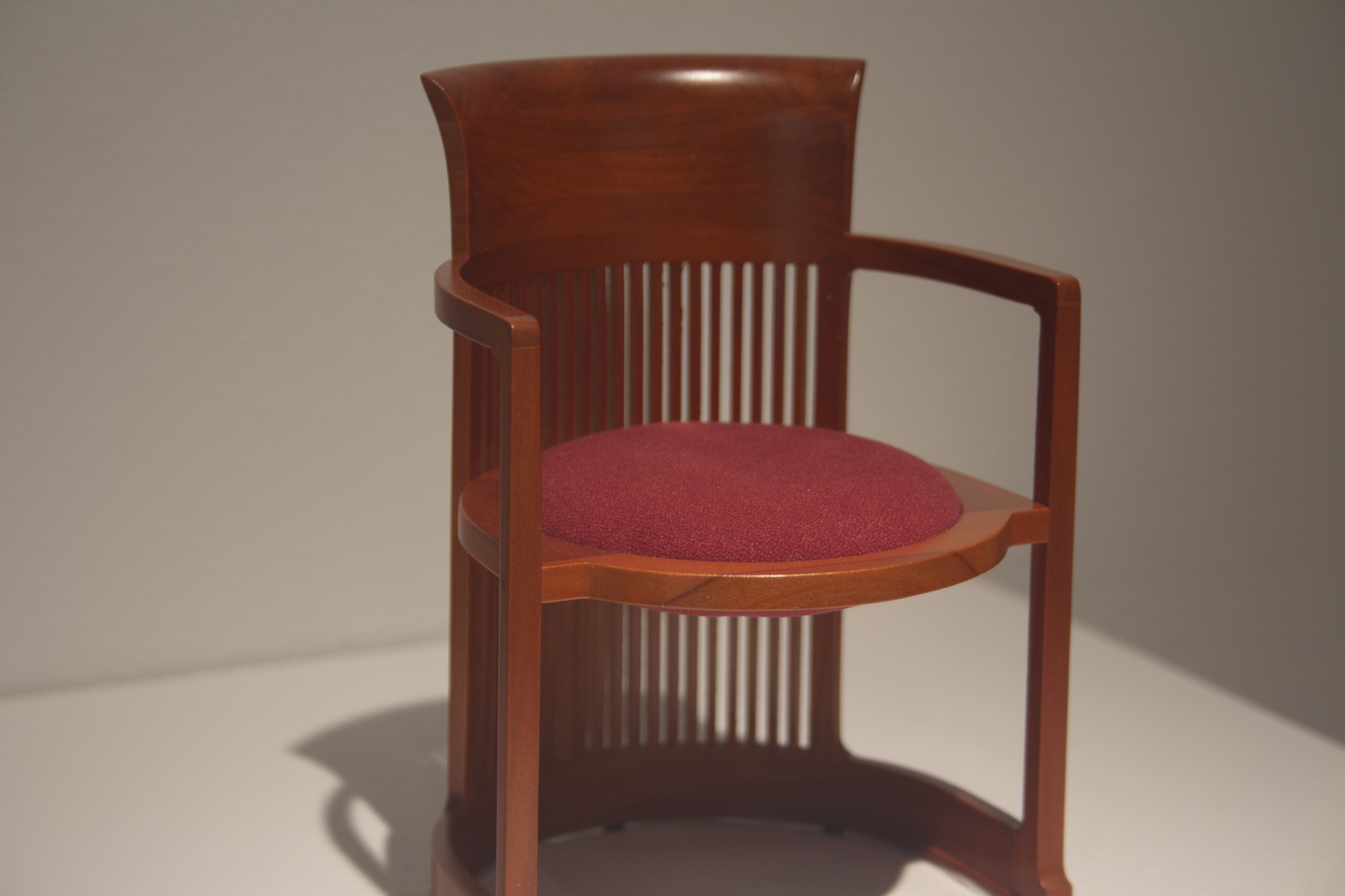 Frank Lloyd Wright  Barrel Chair, Virta Design Museum Miniture Chairs,  DAAP Library Collection, Meyers Gallery, DAAP Galleries