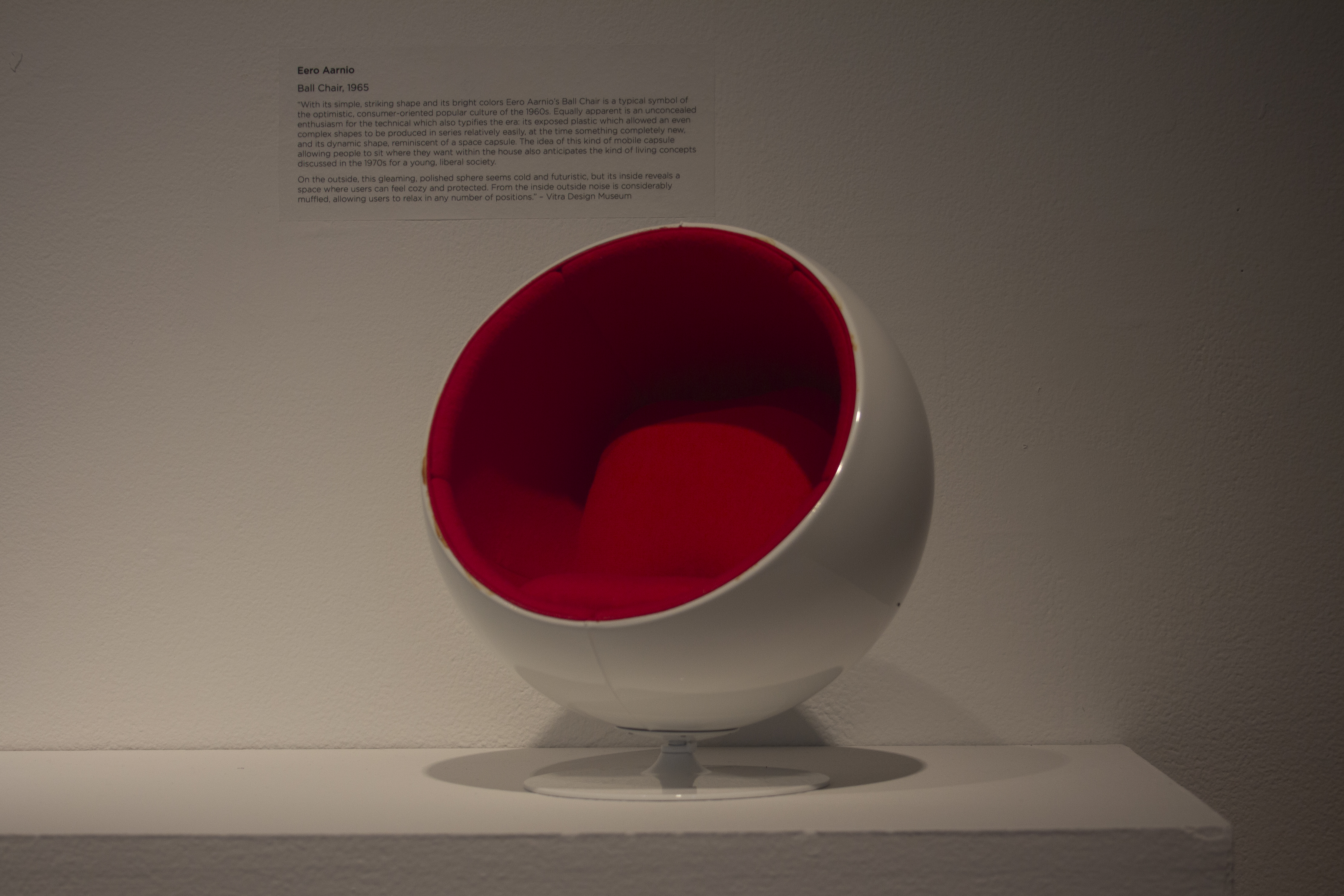 Eero Aarnio's Ball Chair, Virta Design Museum Miniture Chairs,  DAAP Library Collection, Meyers Gallery, DAAP Galleries