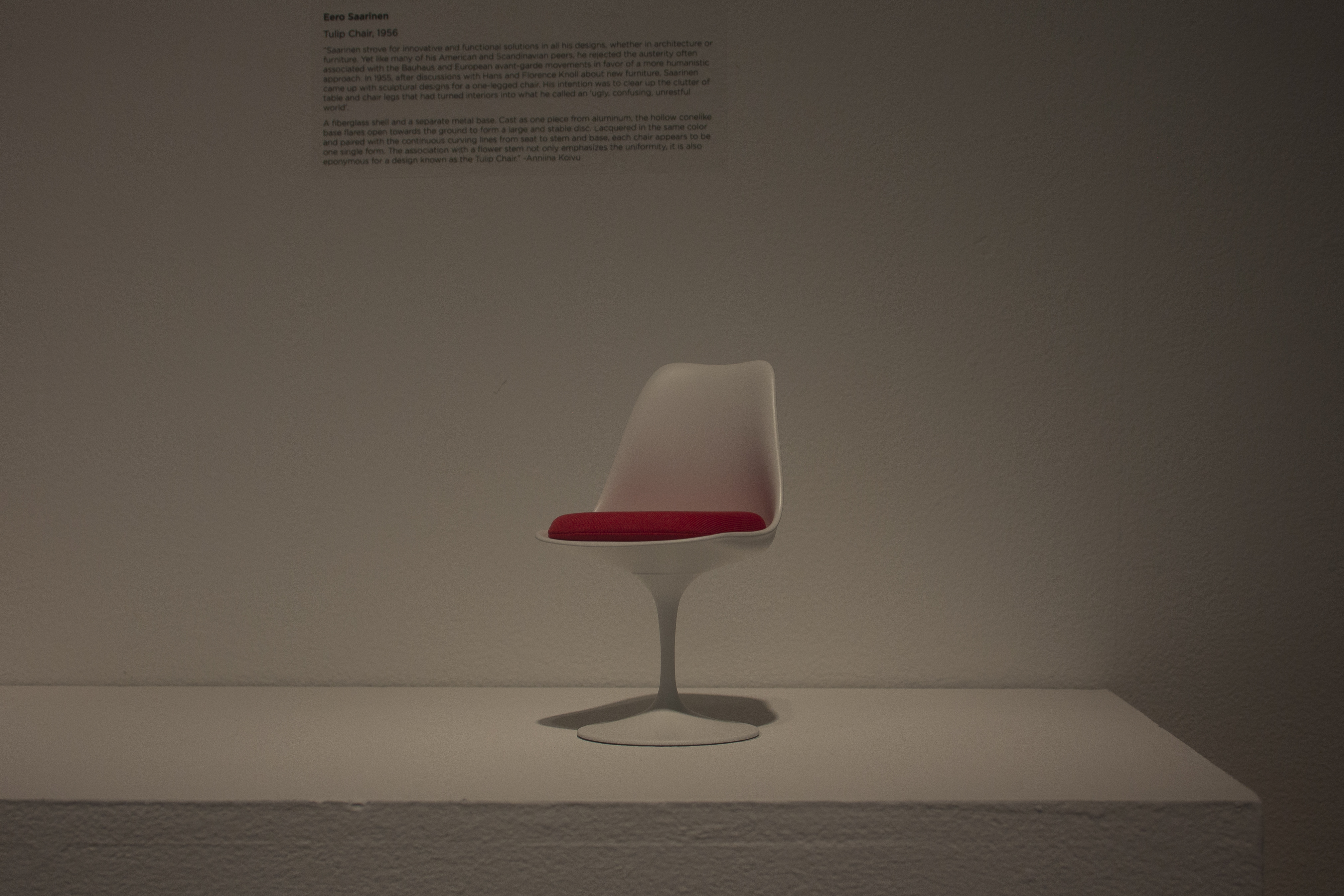 Eero Saarinen's Tulip Chair, Virta Design Museum Miniture Chairs,  DAAP Library Collection, Meyers Gallery, DAAP Galleries