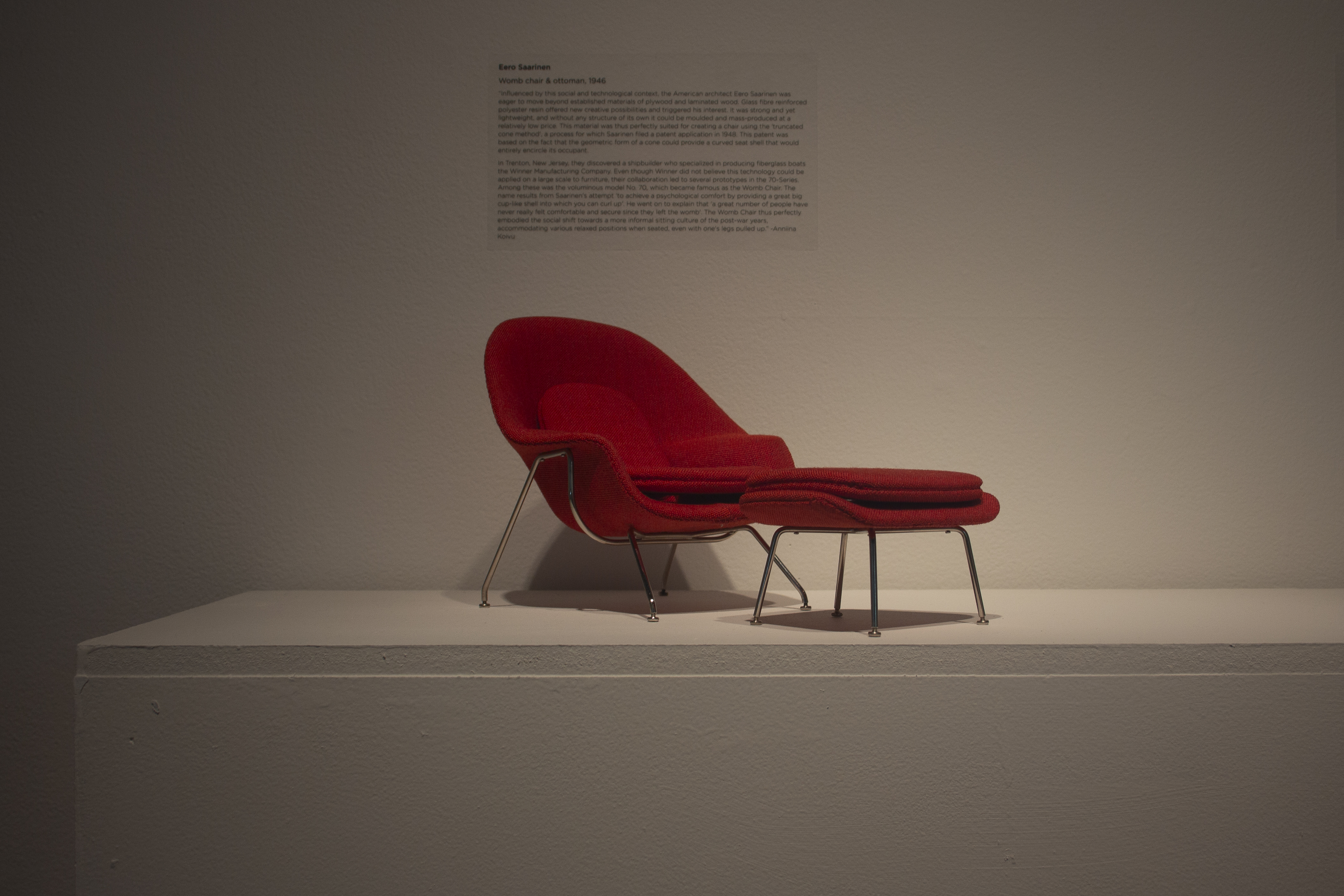 Eero Saarinen's Womb Chair & Ottoman, Virta Design Museum Miniture Chairs,  DAAP Library Collection, Meyers Gallery, DAAP Galleries