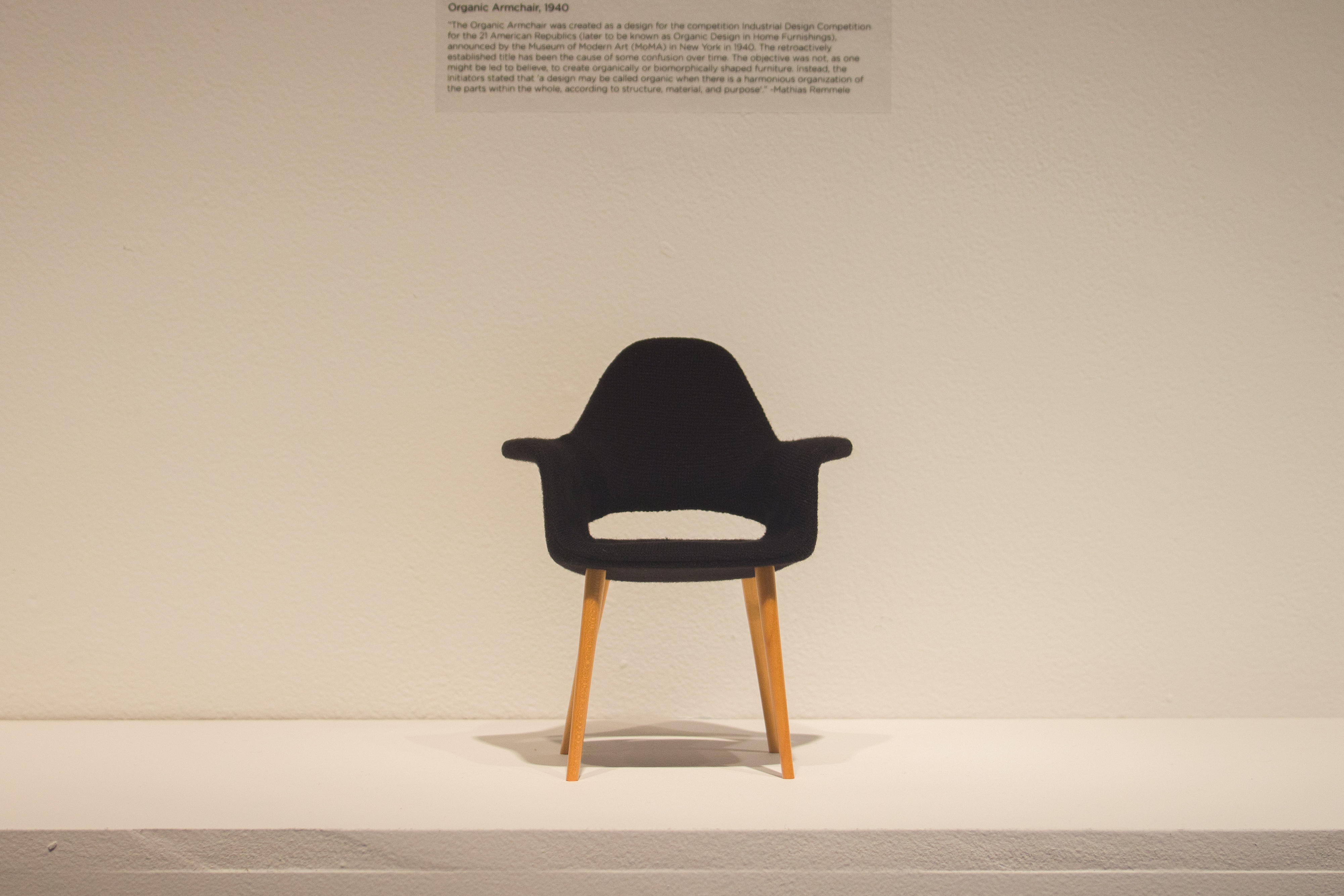 Eero Saarinen's Organic Armchair, Virta Design Museum Miniture Chairs,  DAAP Library Collection, Meyers Gallery, DAAP Galleries