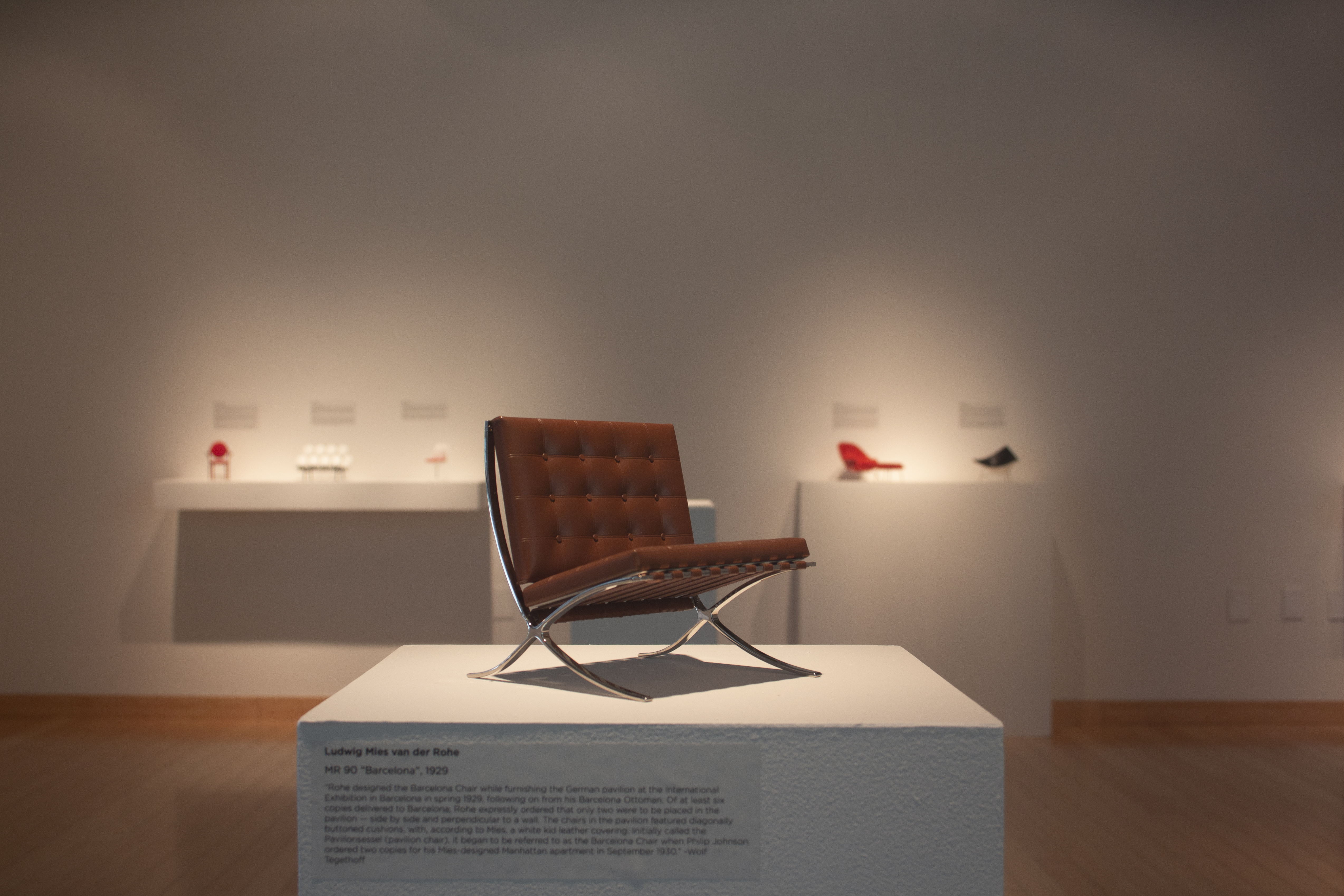 Ludwig Mies van der Rohe's MR 90 “Barcelona”, Virta Design Museum Miniture Chairs,  DAAP Library Collection, Meyers Gallery, DAAP Galleries